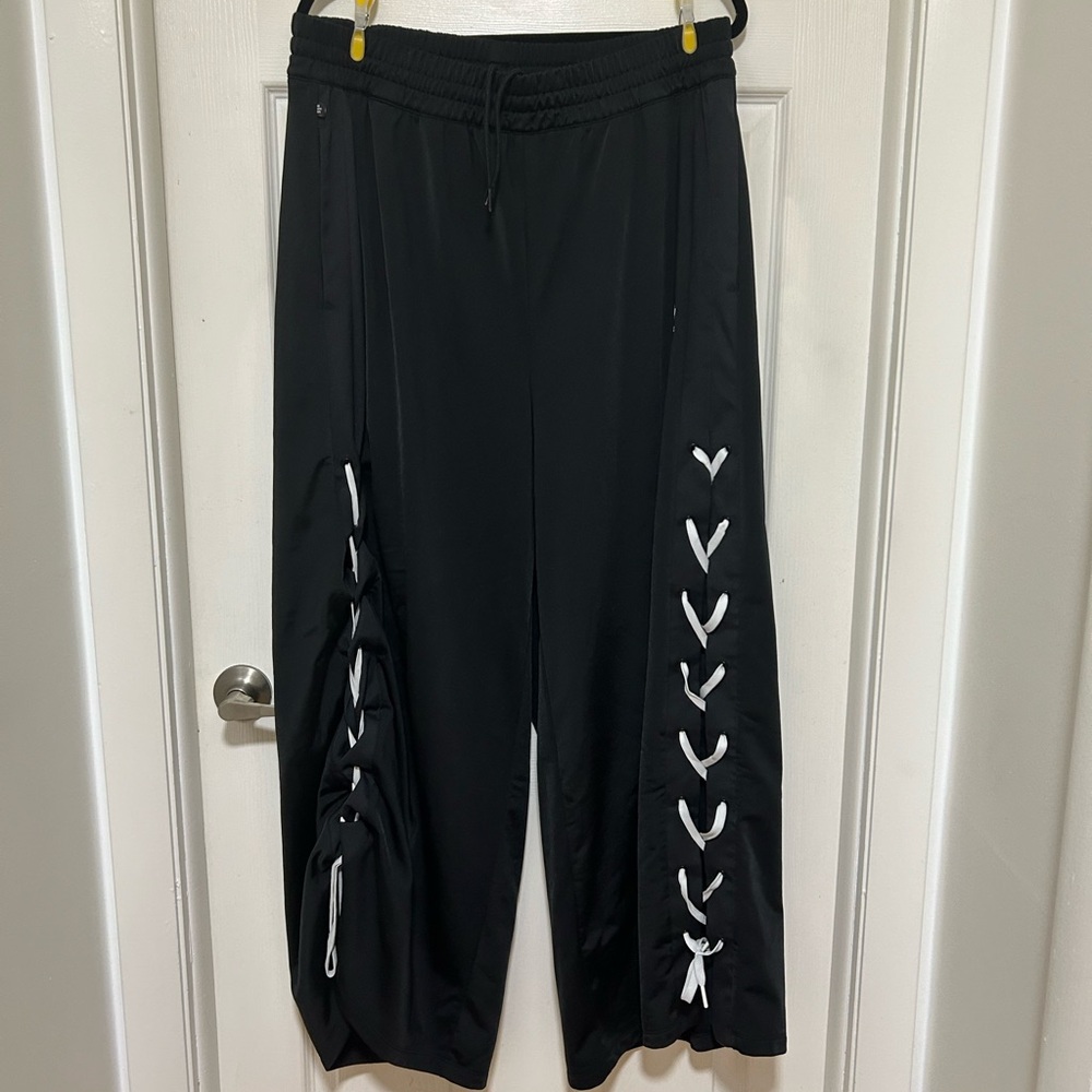 Adidas lace up wide leg pants 2X